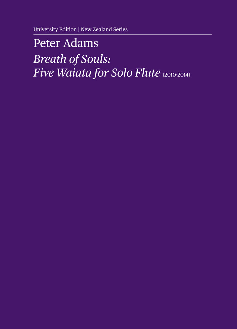 Breath of Souls: Five Waiata for Solo Flute