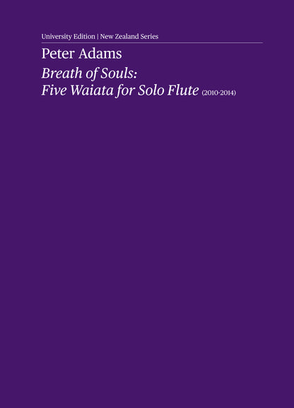 Breath of Souls: Five Waiata for Solo Flute